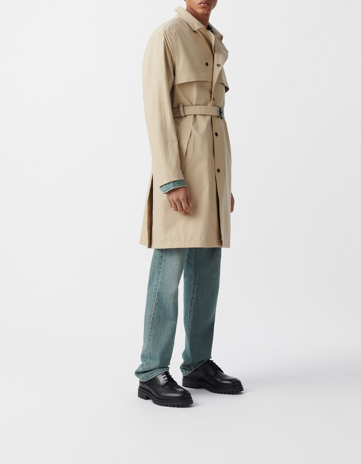 Men&rsquo;s sand nylon WATERPROOF trench coat-6