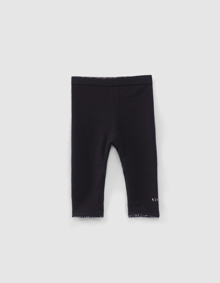Babymädchen-Wende-Leggings in rockigem Print oder Schwarz-6