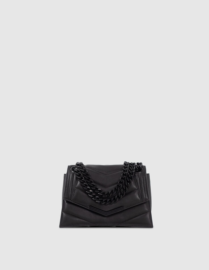 Sac THE 1 Timeless noir cuir matelassé Taille S Femme-1