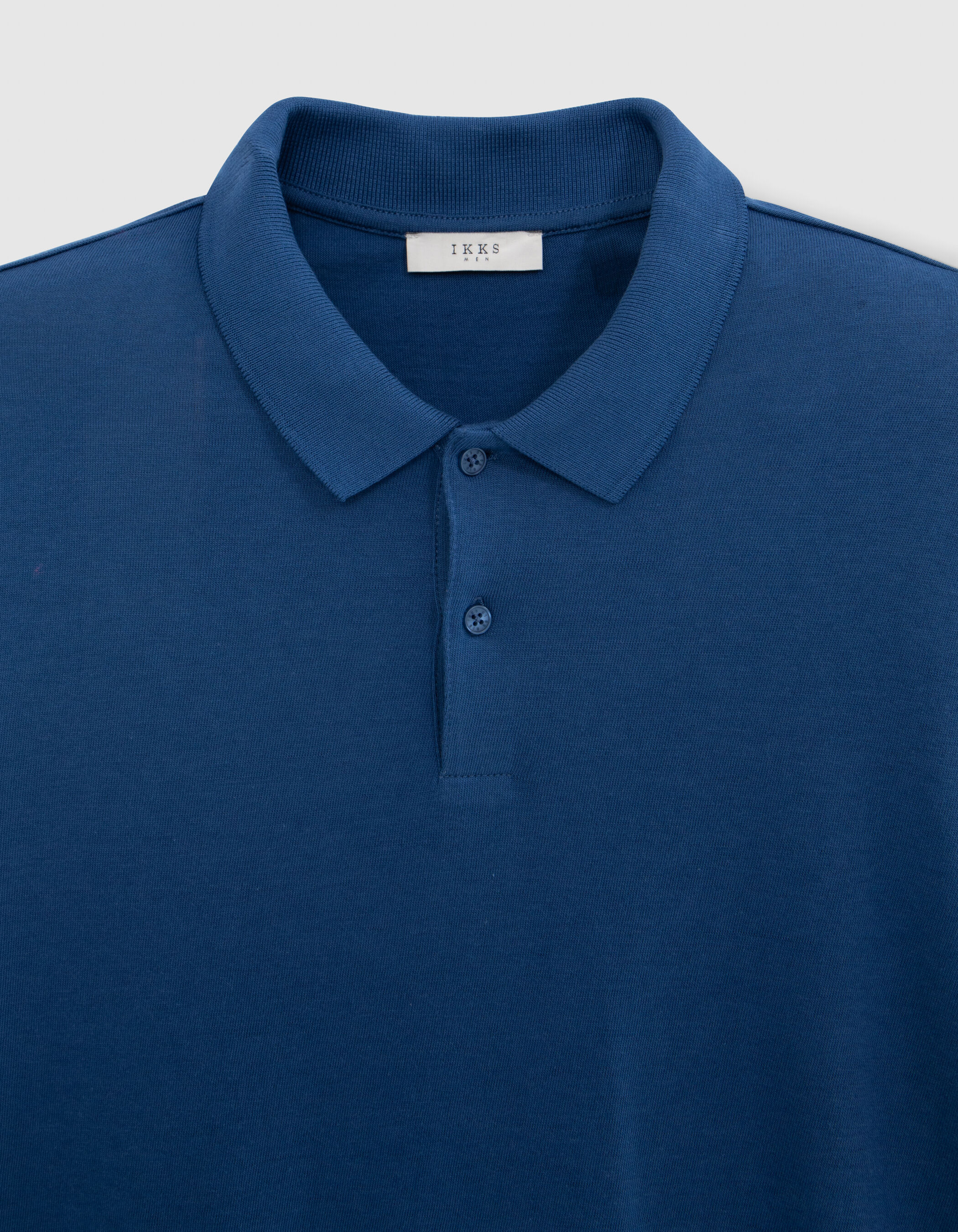 Men s cobalt cotton modal polo shirt IKKS