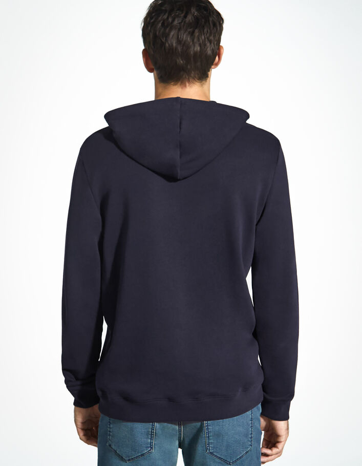 Men’s dark blue organic hoodie - IKKS