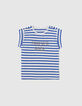 Camiseta marinera rayas cobalto mujer-6