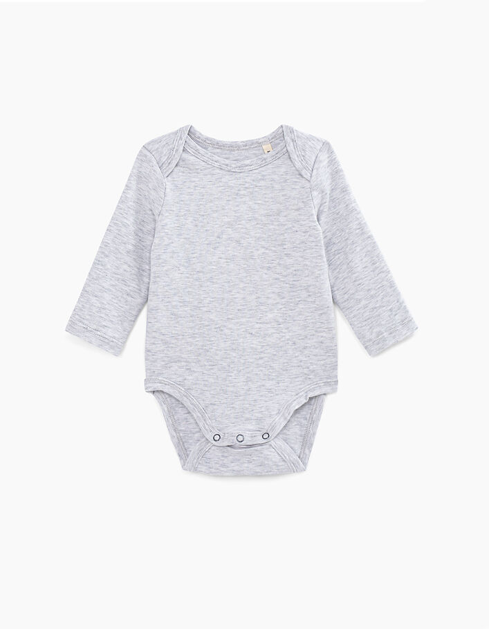Baby’s putty organic cotton bodysuit to personalise - IKKS