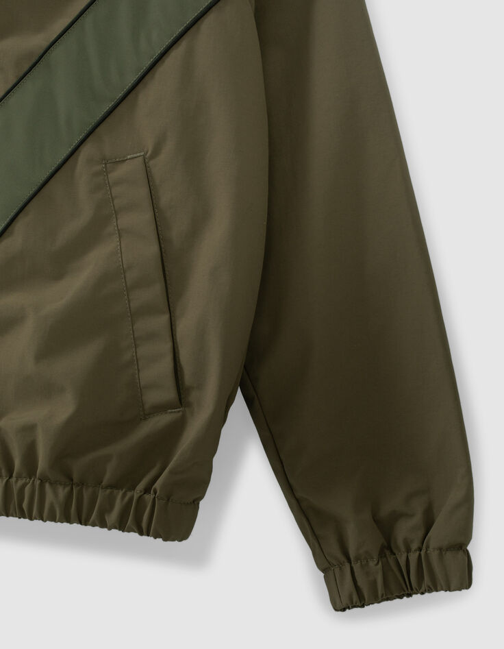 Boys' khaki Reflective V-seam windcheater-5 Boys' khaki Reflective V-seam windcheater-5
