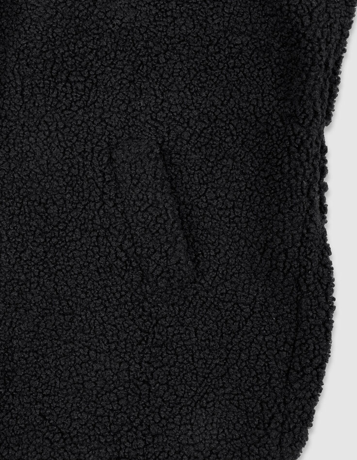 Cape noire col tailleur Femme-5