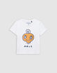 Weißes Mädchen-T-Shirt, Bio, Strass TAMAGOTCHI x IKKS-1