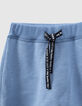 Pantalon bleu molleton bio bébé-3