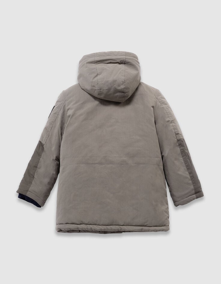 Khaki 3-in-1 Parka und Wendeanorak für Jungs-6