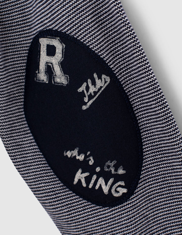 Jersey navy rayas con camiseta de efecto óptico niño -7