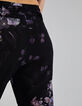Damenchiffonhose mit Skizzenblumenprint-2
