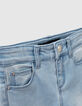 Hellblaue Skinny-Mädchenjeans mit gesticktem Gürtel-7