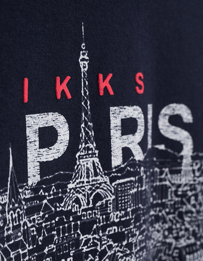 Tee-shirt marine vue sur Paris garçon - IKKS