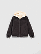 Boys’ black and ivory reversible jacket-1