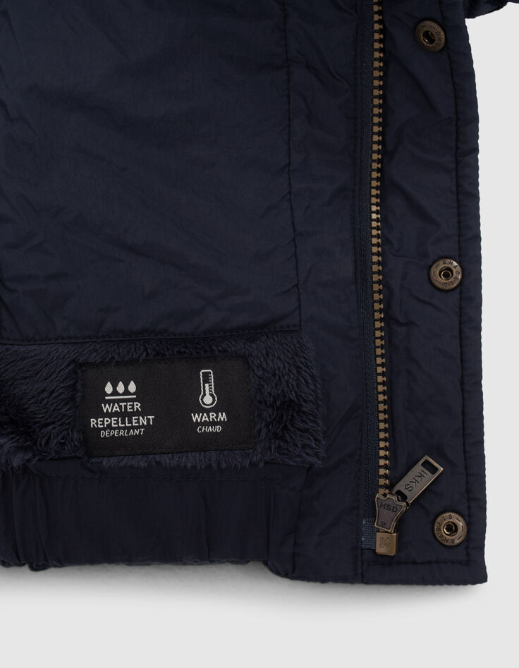Doudoune navy fourrée à capuche navy garçon-2