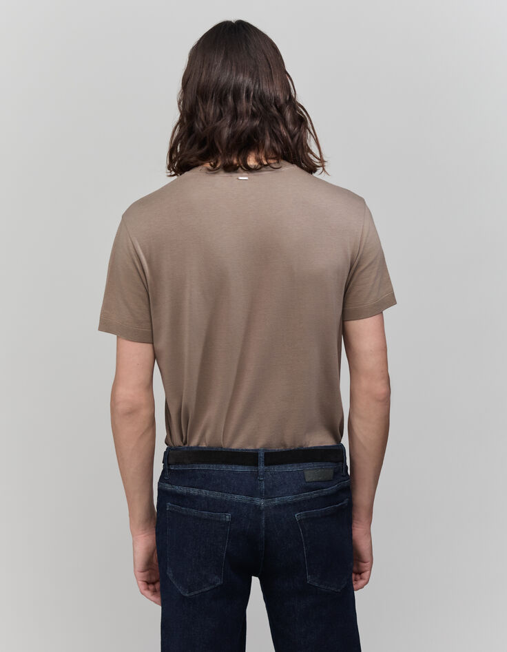 T-shirt gr&egrave;ge mix coton modal Homme-3