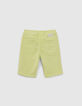 Bermudas anís cintura elástica niño-3
