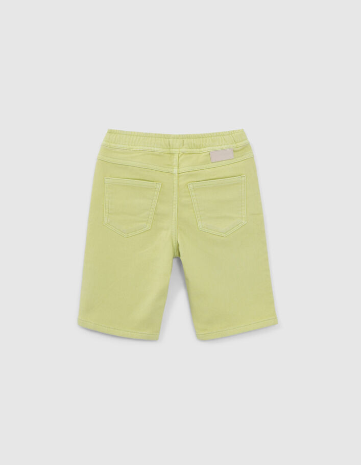 Boys' lime green Bermuda shorts with elasticated waist - IKKS