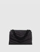 Tas THE 1 Timeless zwart doorstikt leer Maat L Dames-1