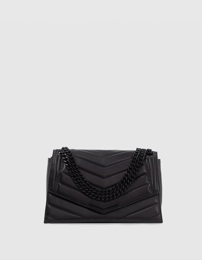 Bolso THE 1 Timeless negro cuero acolchado L mujer - IKKS