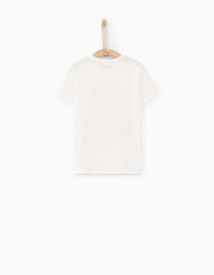 Cremeweißes Jungen-T-Shirt mit Glashausmotiv -3
