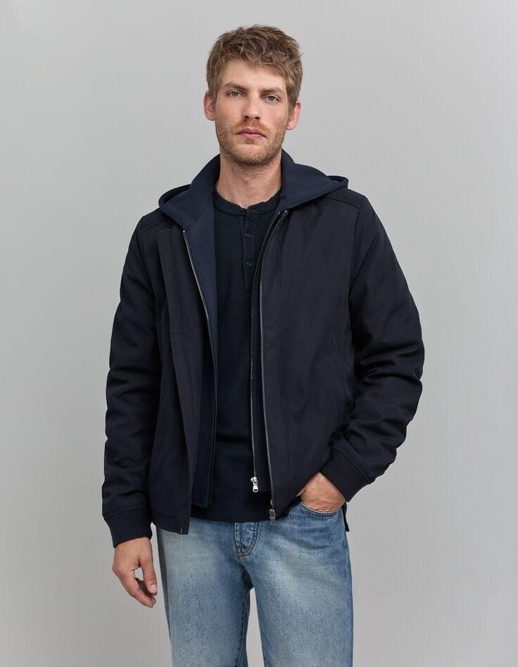 Marineblauer Herrenbomber mit Bes&auml;tzen-5
