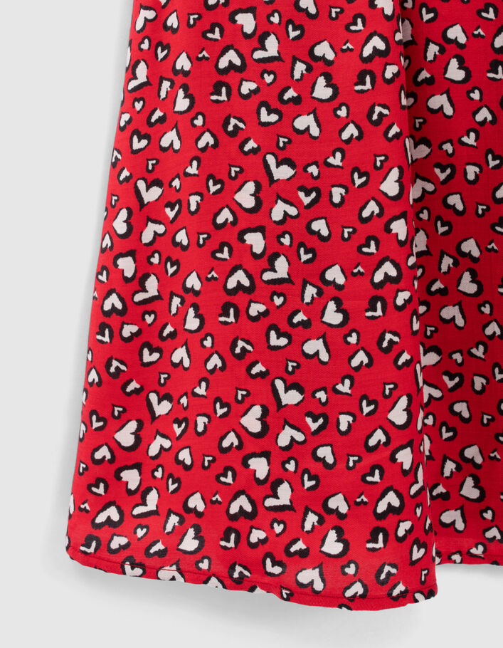 Girls’ red mini me skirt with heart print - IKKS