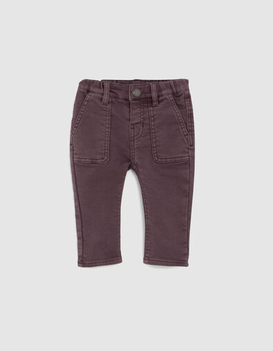 Dark Purple Knitlook-Jeans für Babyjungen - IKKS