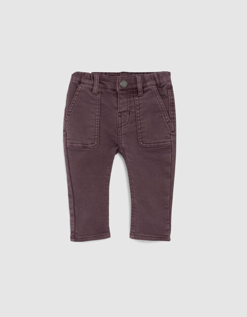 Baby boys’ dark purple knitlook jeans - IKKS