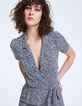 Combinaison en crêpe imprimé micro panthère femme-4