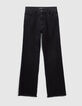 Jeans flare negros tobilleros Powerstretch Waterless mujer-1