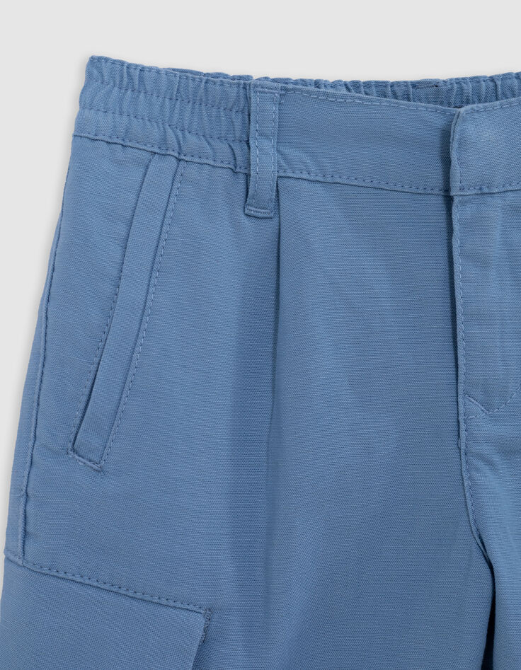 Blaue CHINO-LOOSE-Jungenbermudas aus Lyocell-Gemisch-5