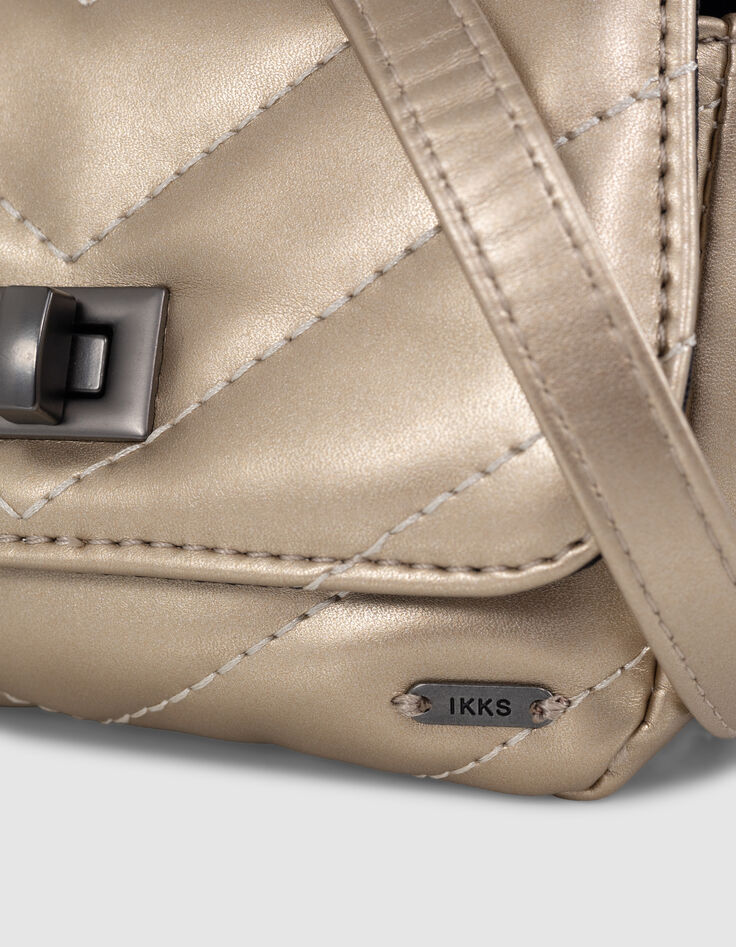 Bolso dorado acolchado niña-4