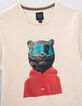 T-shirt beige chiné visuel ours camouflage garçon-3