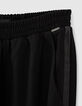 Pantalon noir city bandes latérales esprit smoking fille -3