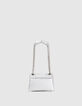 Sac THE 1 glitter argenté cuir métallisé Taille S Femme-2