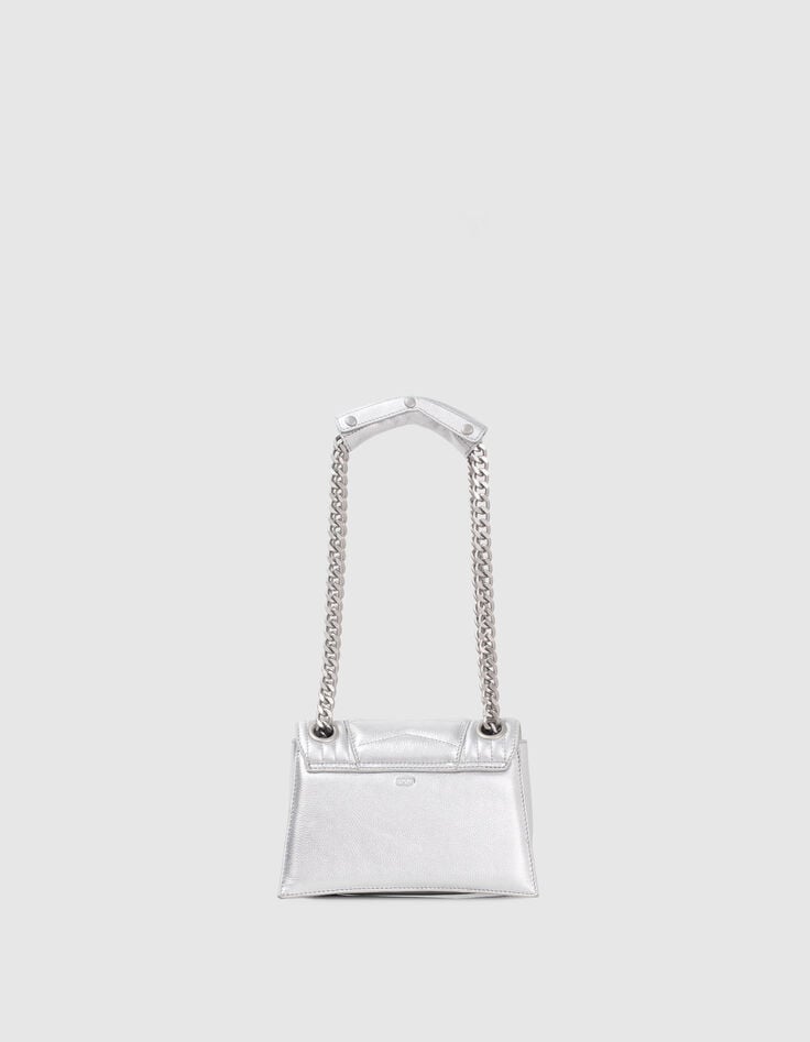 Sac THE 1 glitter argenté cuir métallisé Taille S Femme-2 Sac THE 1 glitter argenté cuir métallisé Taille S Femme-2