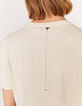 Tee-shirt naturel chiné peintre et papillons Homme-4