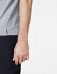Men's grey blue marl T-shirt-5