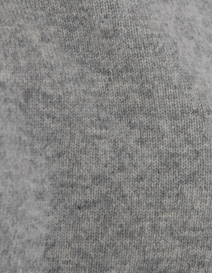 Grijze gebreide trui jacquard skistijl Dames-8