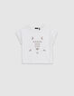 T-shirt blanc coton bio dentelle et broderies fille-2