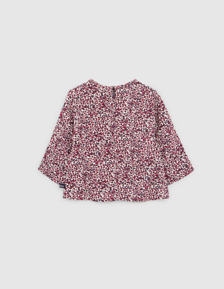Baby girls’ ecru Ecovero® blouse with star print-3