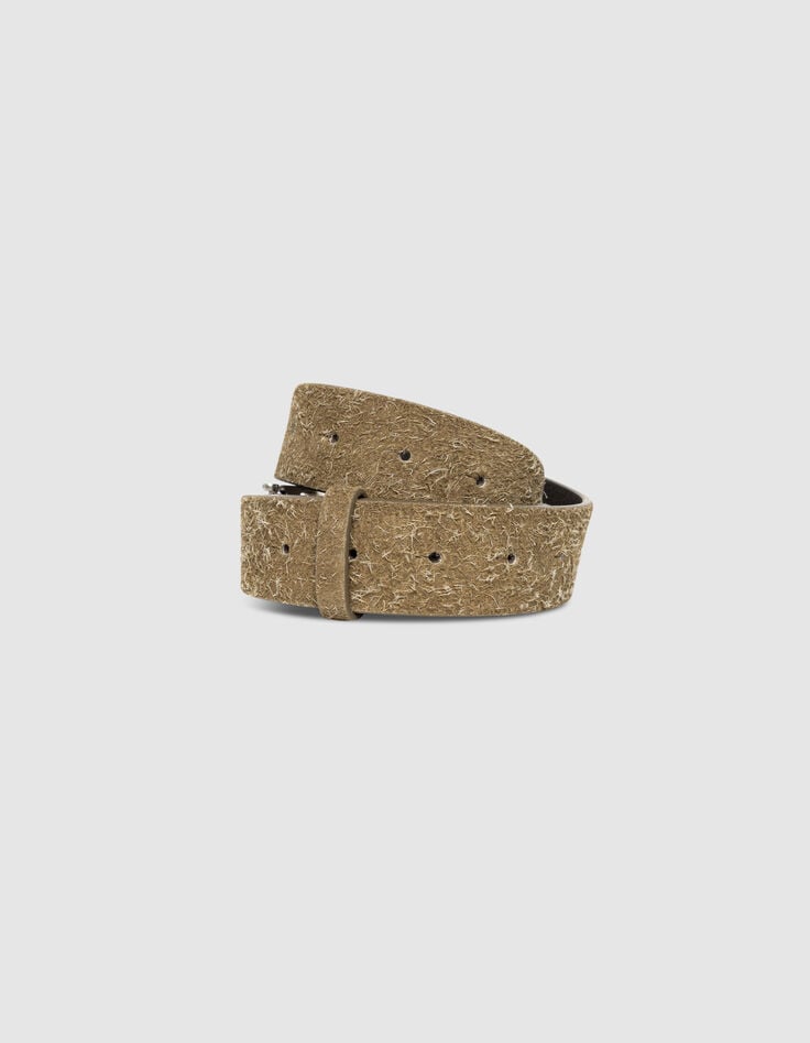 Women’s khaki flannel-style suede belt-2 Women’s khaki flannel-style suede belt-2