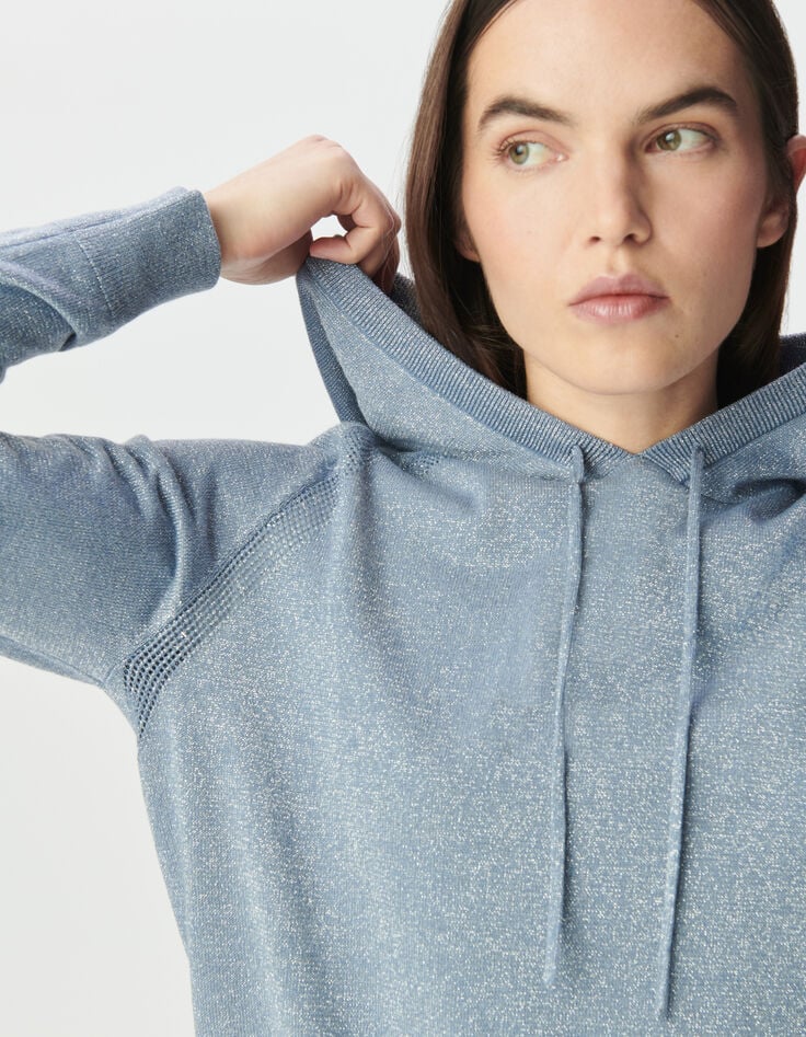 Jersey capucha azul cielo punto fino lúrex mujer-6 Jersey capucha azul cielo punto fino lúrex mujer-6