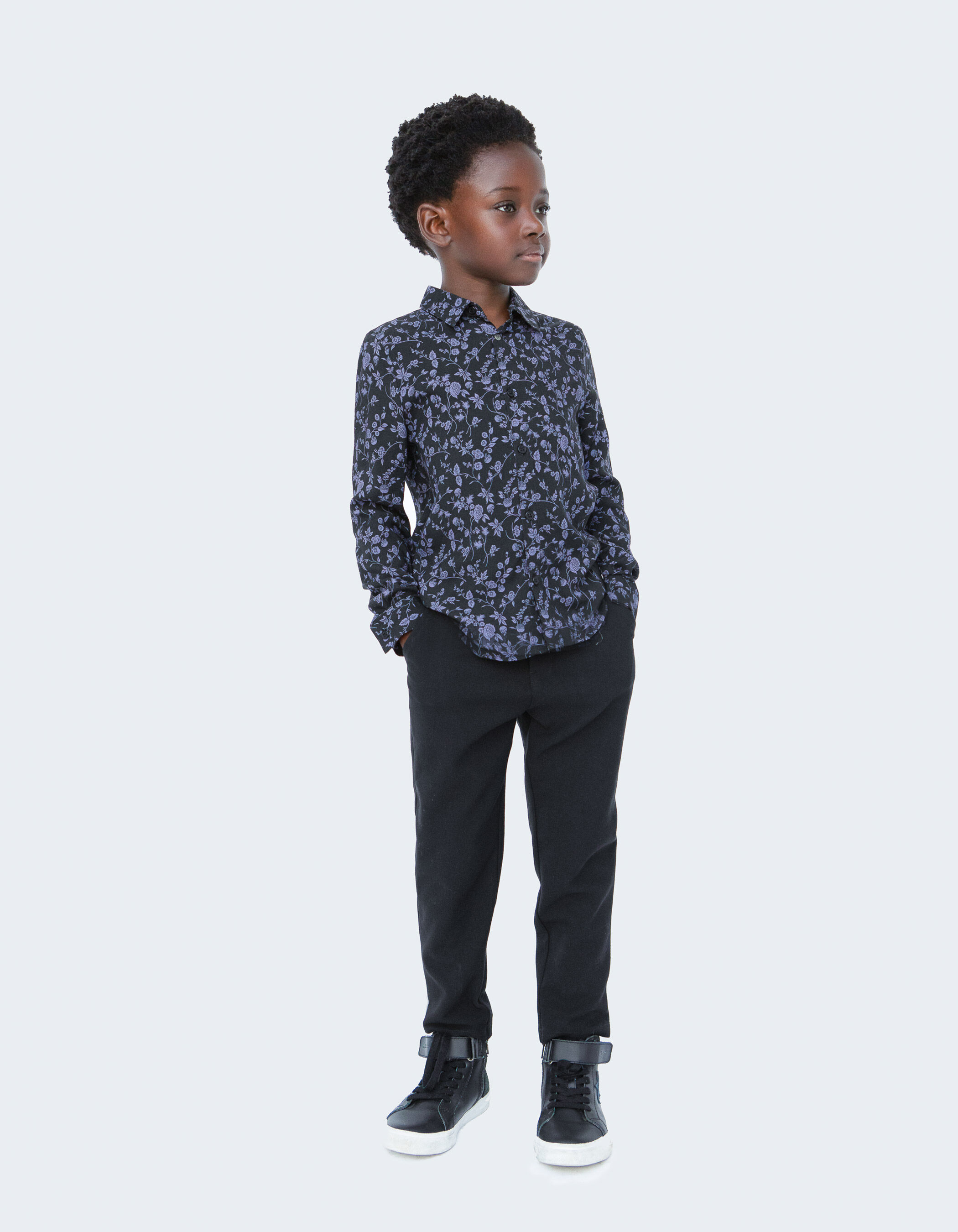 Chemise noir shop bebe garcon