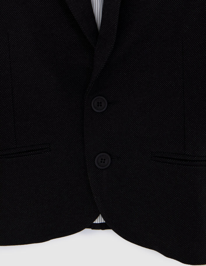 Boys’ black semi-plain occasionwear suit jacket - IKKS