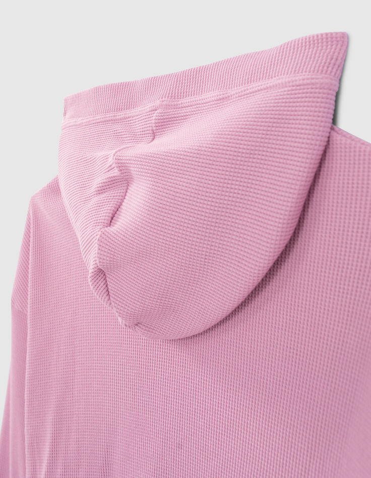 Girls’ violet waffle hoodie-4