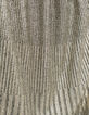 Goldfarbenes Kleid aus Metallic-Rippstrick für Damen-8