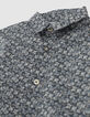 Boys’ grey flowery Liberty fabric shirt-2