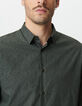 Camisa slim caqui tejido Liberty® barroco hombre-5