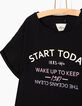 Tee-shirt noir Start Today fille-3